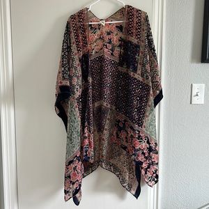 Anthropologie velvet kimono